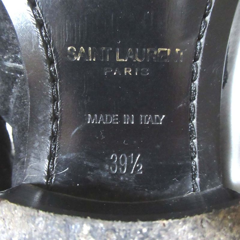 Saint Laurent Paris Suede Zip Wyatt Boots Short Boots Size 39.5 Equivalent to