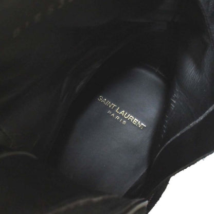Saint Laurent Paris Suede Zip Wyatt Boots Short Boots Size 39.5 Equivalent to