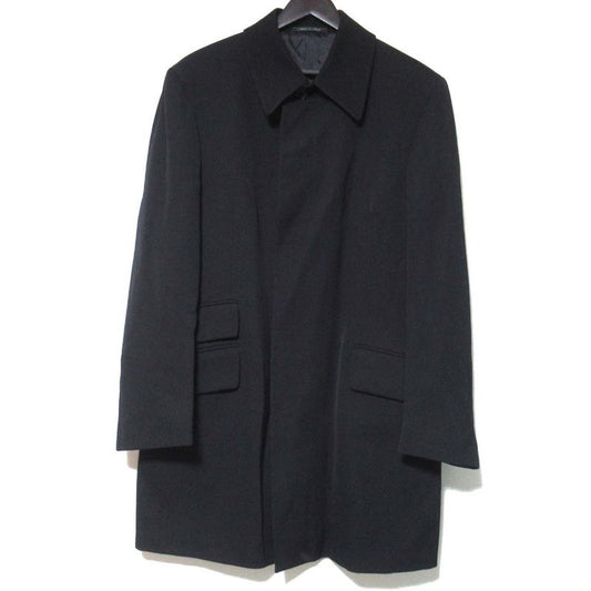 Gucci Tom Ford Period Single Stainless Steel Collar Coat Size 50 Black Men's