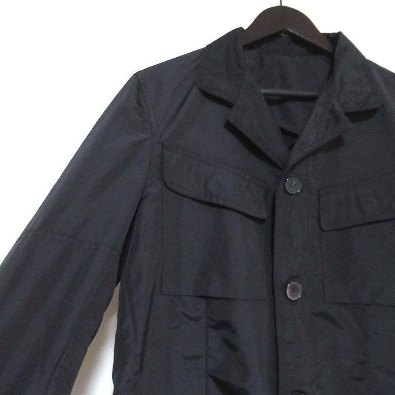 Good Gucci Tom Ford Period Nylon Hunting Jacket Size 44 Black Men's Used
