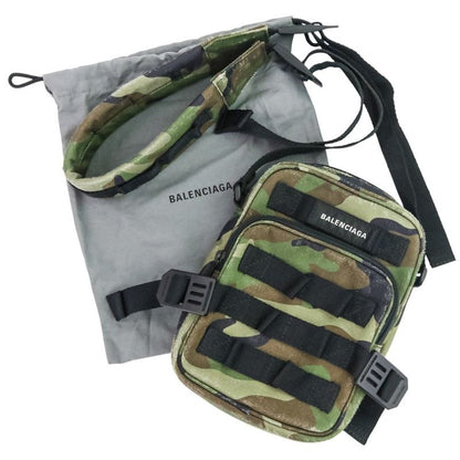24-25aw Balenciaga Army Crossbody Bag 715852 Camouflage Khaki Men Women Used