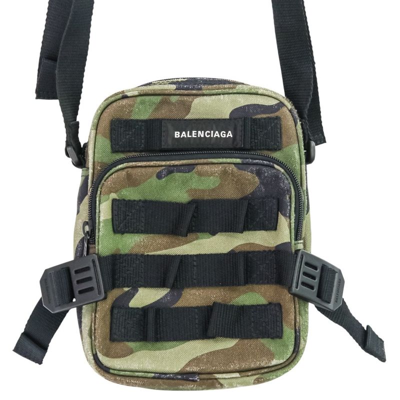 24-25aw Balenciaga Army Crossbody Bag 715852 Camouflage Khaki Men Women Used