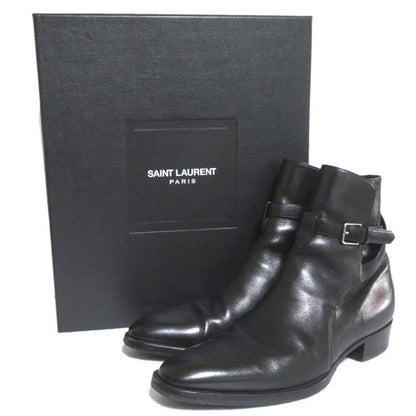 Saint Laurent Paris Leather Wyatt Boots Ankle Boots Size 39 Equivalent to 24cm