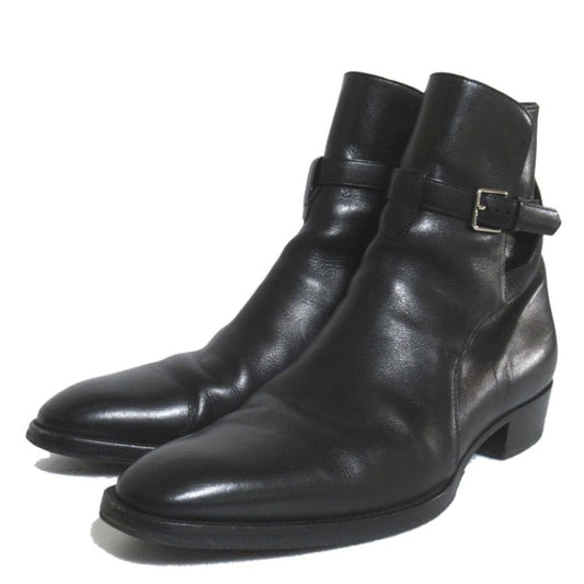 Saint Laurent Paris Leather Wyatt Boots Ankle Boots Size 39 Equivalent to 24cm