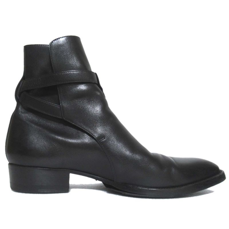 Saint Laurent Paris Leather Wyatt Boots Ankle Boots Size 39 Equivalent to 24cm