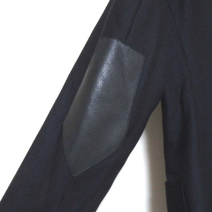Good Hermes Super140s Leather Trim Elbow Patch Single Tailored Jacket Size 50