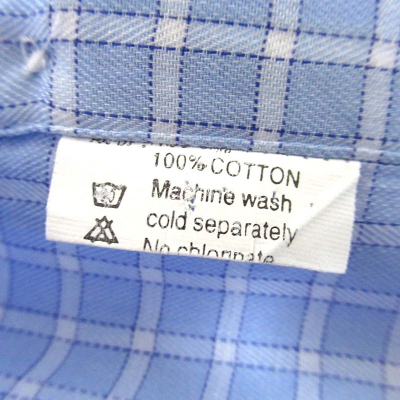 Good Hermes Chest Logo Embroidery Checkered Serie Button Long Sleeve Shirt Size