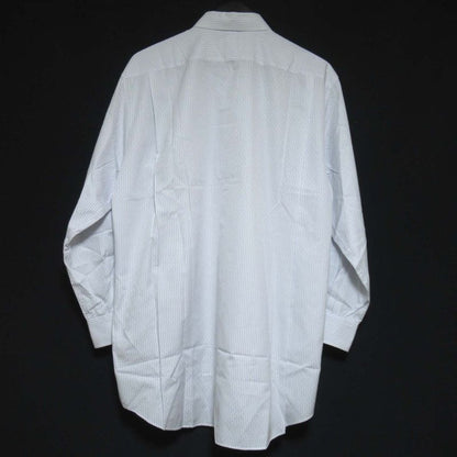 Good Hermes H Logo Stripe Serie Button Long Sleeve Shirt Size 43/17 White and
