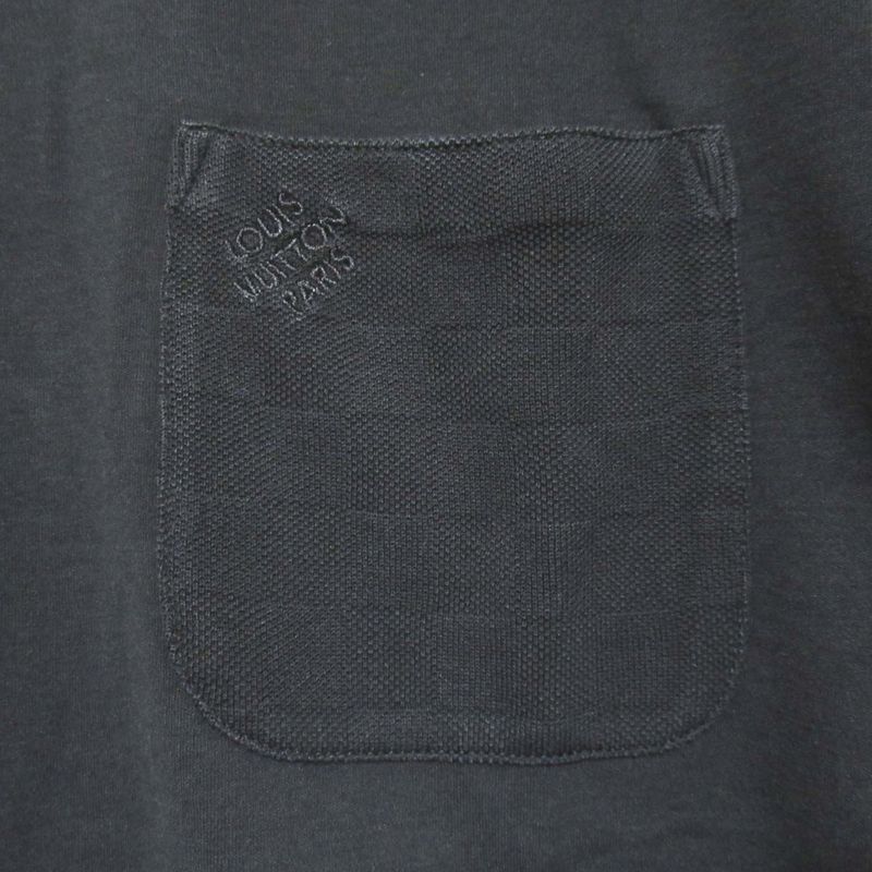Louis Vuitton Damier Pocket Short Sleeve T-Shirt Size M Black Men's Used