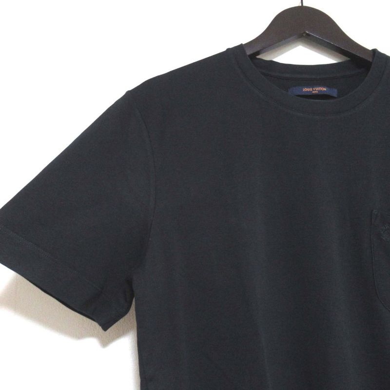 Louis Vuitton Damier Pocket Short Sleeve T-Shirt Size M Black Men's Used
