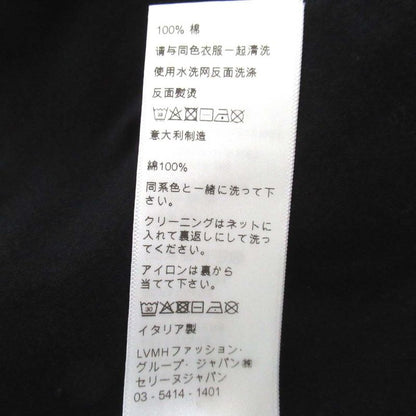 Celine Logo Print Short Sleeve Loose T-Shirt 2x681671q M Size Black Mens Used