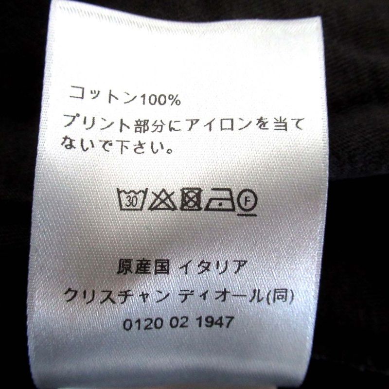 24aw Christian Dior Lily of the Valley Short Sleeve T-Shirt Size S Black Mens