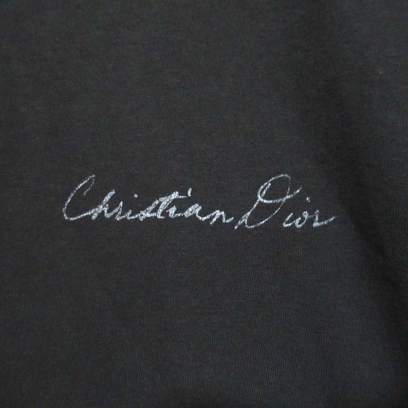 24aw Christian Dior Lily of the Valley Short Sleeve T-Shirt Size S Black Mens