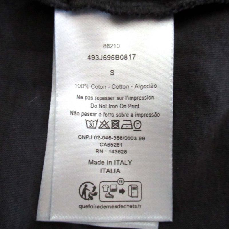 24aw Christian Dior Lily of the Valley Short Sleeve T-Shirt Size S Black Mens