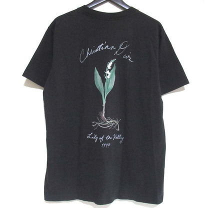 24aw Christian Dior Lily of the Valley Short Sleeve T-Shirt Size S Black Mens