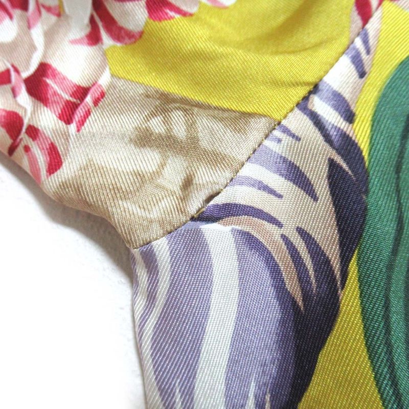 Gucci Tom Ford Period Flower Print Silk Blouse Shirt Size 40 Yellow Women Used