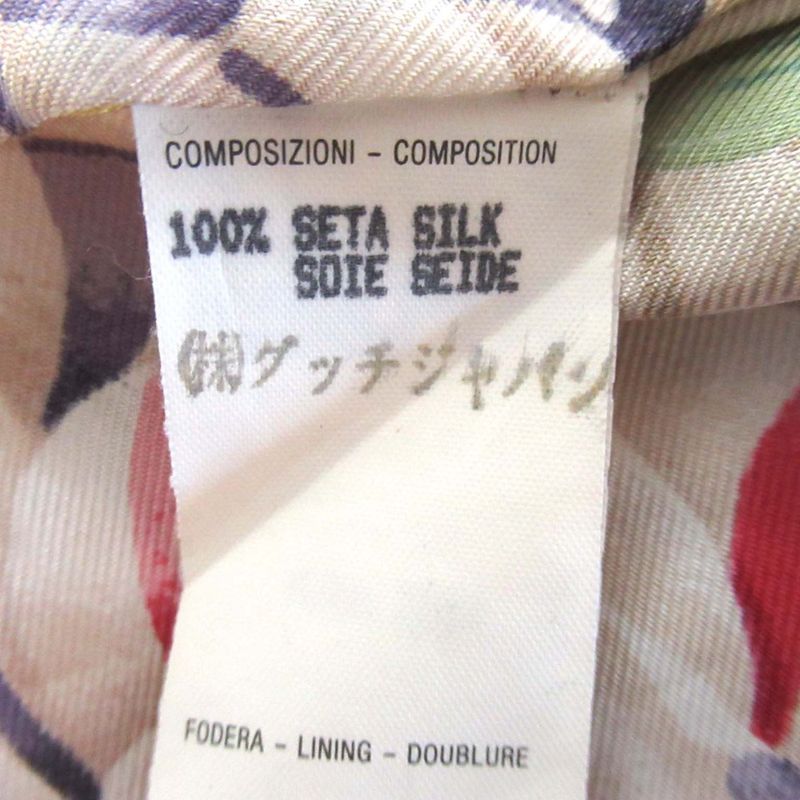 Gucci Tom Ford Period Flower Print Silk Blouse Shirt Size 40 Yellow Women Used