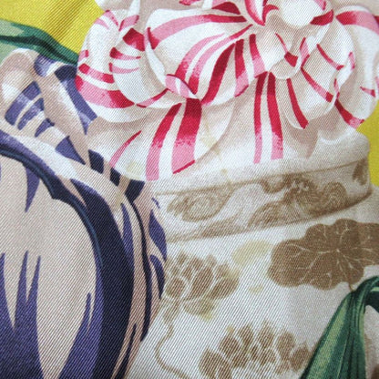 Gucci Tom Ford Period Flower Print Silk Blouse Shirt Size 40 Yellow Women Used