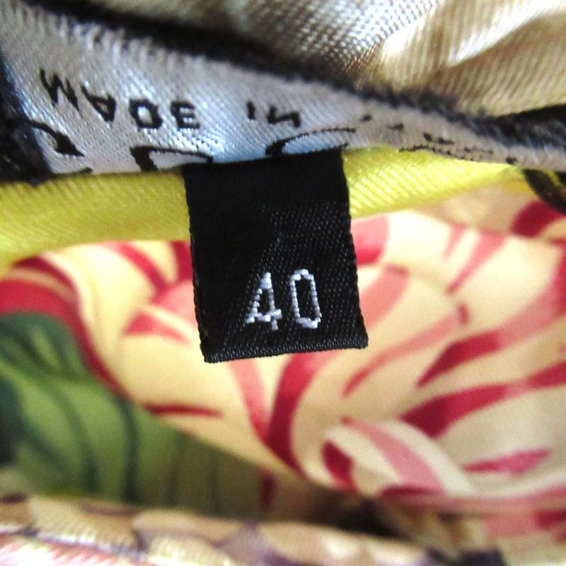 Gucci Tom Ford Period Flower Print Silk Blouse Shirt Size 40 Yellow Women Used