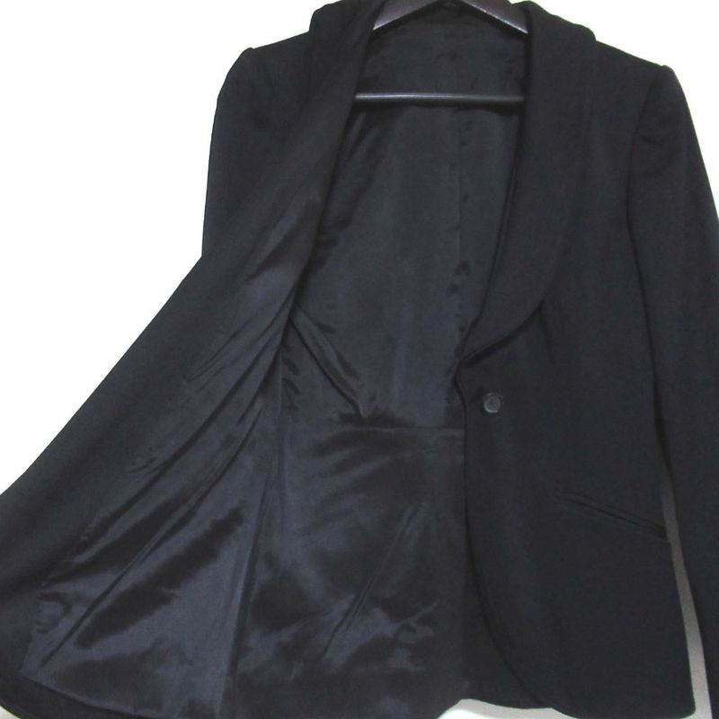 Gucci Shawl Collar Single Tailored Jacket 146064 Size 40 Navy Women Used