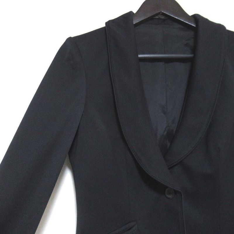 Gucci Shawl Collar Single Tailored Jacket 146064 Size 40 Navy Women Used