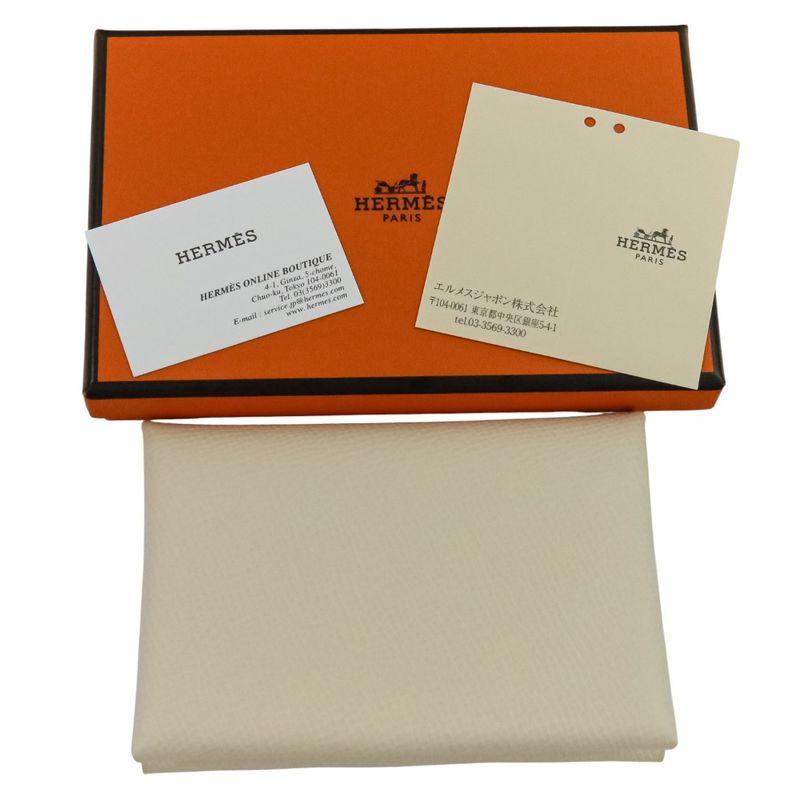 Unused Hermes Calvi Duo Epson Card Case Stamped B Mata Women's Used
