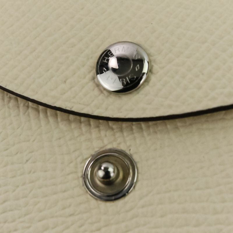 Unused Hermes Calvi Duo Epson Card Case Stamped B Mata Women's Used