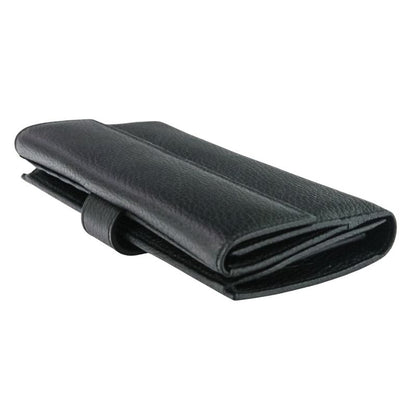 Gucci W Hook Leather Long Wallet Long Wallet 231837 Black Ladies Used