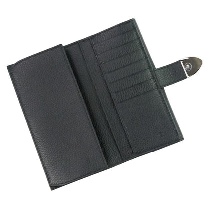 Gucci W Hook Leather Long Wallet Long Wallet 231837 Black Ladies Used