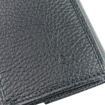 Gucci W Hook Leather Long Wallet Long Wallet 231837 Black Ladies Used
