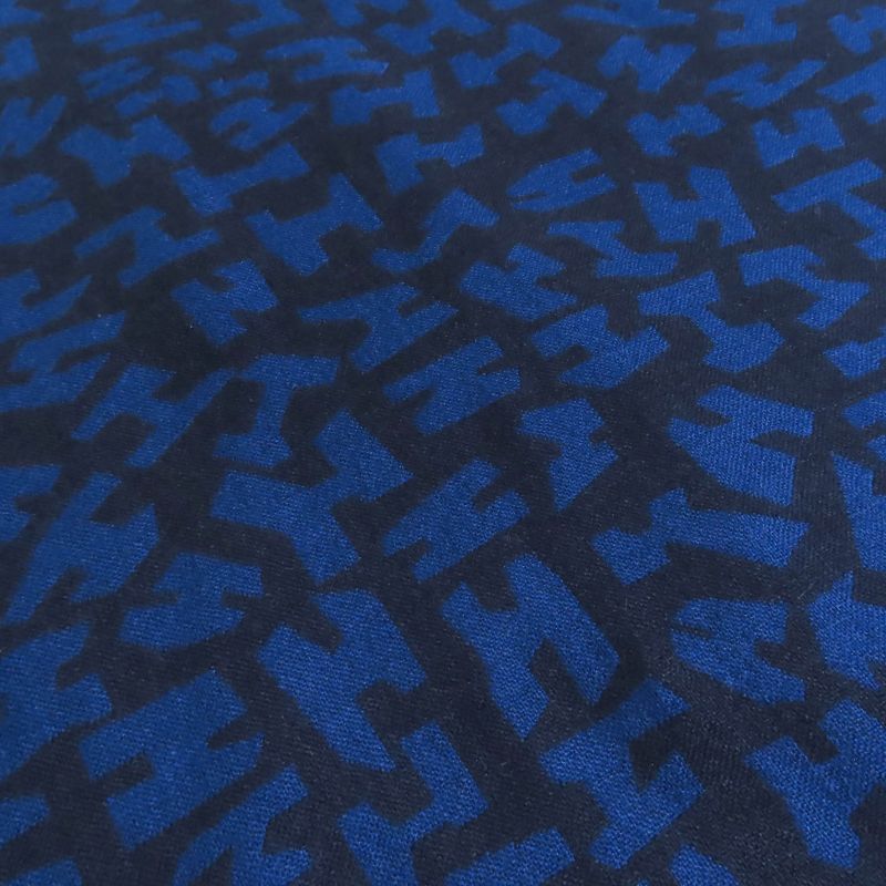 Hermes Cashmere Silk Blend H Logo All Over Mini Fringe Stole Scarf Shawl Navy