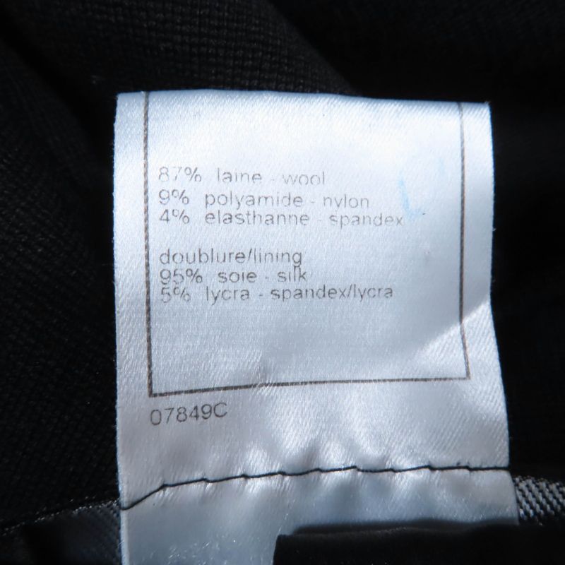 CHANEL Vintage 98A P12059v06804 Wool Coco Mark Button Gathered Design Coat