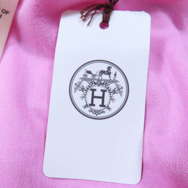 Hermes 23SS 3e4625dl Canoe 100% Cotton Chaine D'ancre Short Sleeve T-shirt Pink