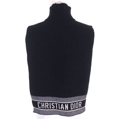 Christian DIOR 15dob412i099 97% Cashmere Oblique Logo High Neck Reversible Knit