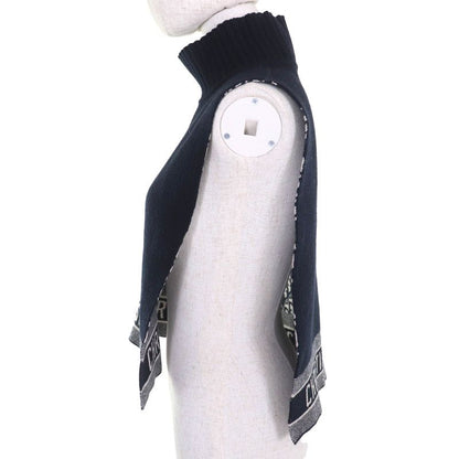 Christian DIOR 15dob412i099 97% Cashmere Oblique Logo High Neck Reversible Knit
