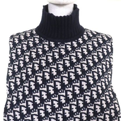 Christian DIOR 15dob412i099 97% Cashmere Oblique Logo High Neck Reversible Knit