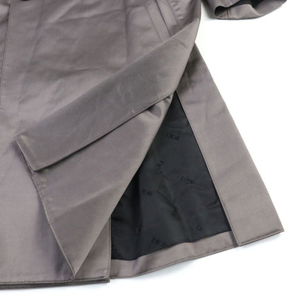 DIOR Homme 943c301a4698 Technical Cotton Satin Logo Button Belted Trench Coat