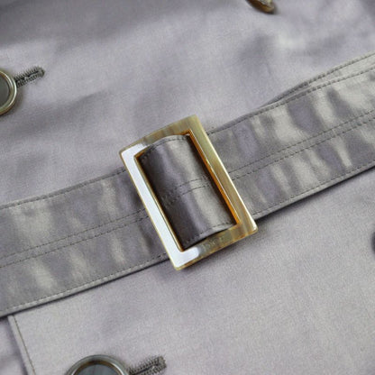 DIOR Homme 943c301a4698 Technical Cotton Satin Logo Button Belted Trench Coat