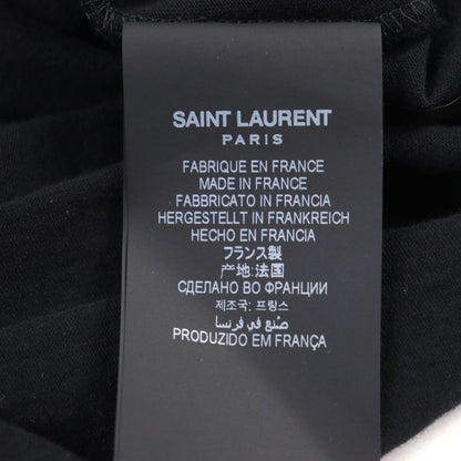 Saint Laurent Paris 2021 673439 100% Cotton Front Logo Print Crew Neck Short