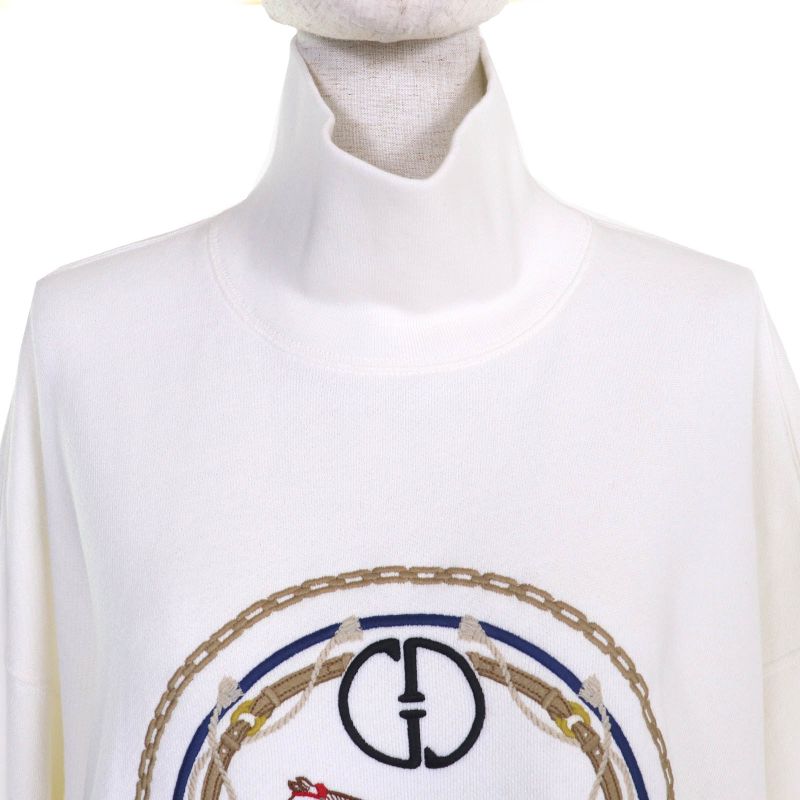 Gucci 24SS 760367 100% Cotton Logo Embroidery High Neck Sweatshirt Mini Dress