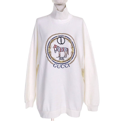 Gucci 24SS 760367 100% Cotton Logo Embroidery High Neck Sweatshirt Mini Dress