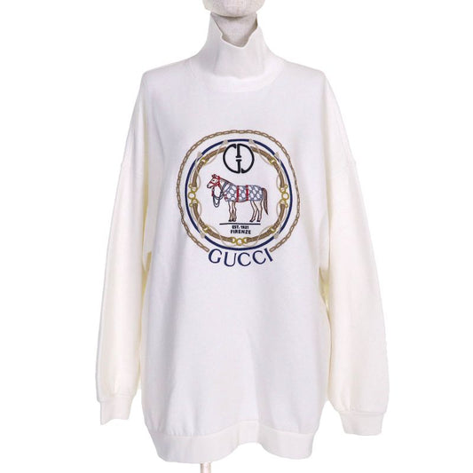 Gucci 24SS 760367 100% Cotton Logo Embroidery High Neck Sweatshirt Mini Dress