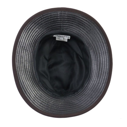 Hermes Leather Hat With Ribbon And Logo Lining Black 57 Hat Made In France