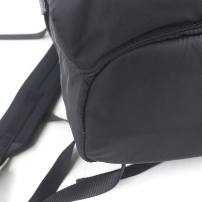 Prada 2vz019 Saffiano Leather Re-nylon Triangle Logo Backpack Sac Daypack Black