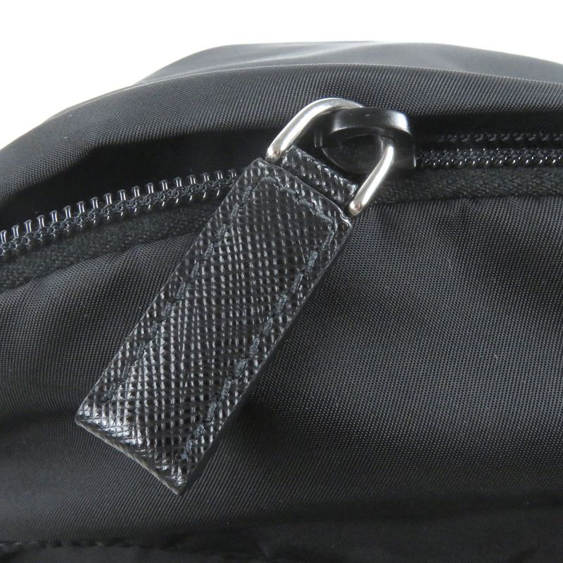 Prada 2vz019 Saffiano Leather Re-nylon Triangle Logo Backpack Sac Daypack Black