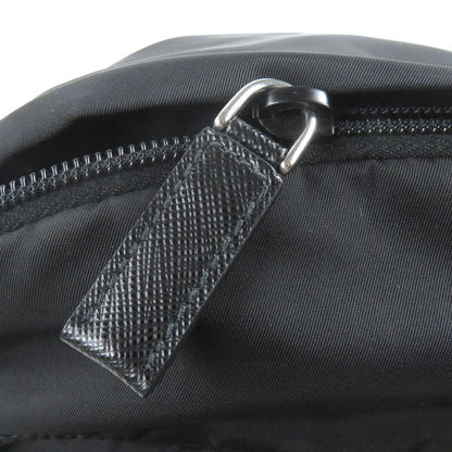 Prada 2vz019 Saffiano Leather Re-nylon Triangle Logo Backpack Sac Daypack Black