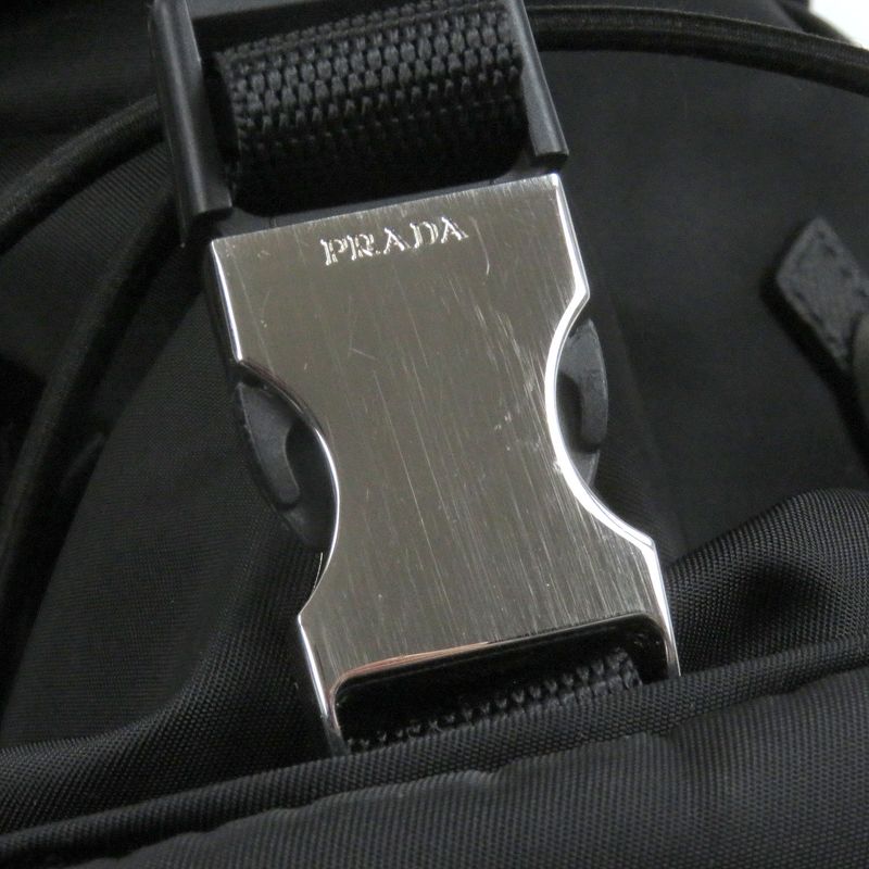 Prada 2vz019 Saffiano Leather Re-nylon Triangle Logo Backpack Sac Daypack Black