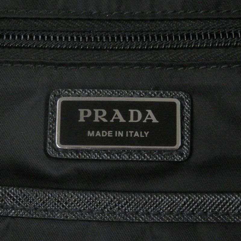 Prada 2vz019 Saffiano Leather Re-nylon Triangle Logo Backpack Sac Daypack Black