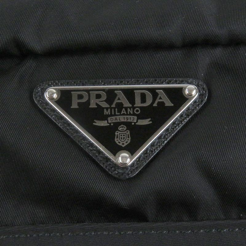 Prada 2vz019 Saffiano Leather Re-nylon Triangle Logo Backpack Sac Daypack Black