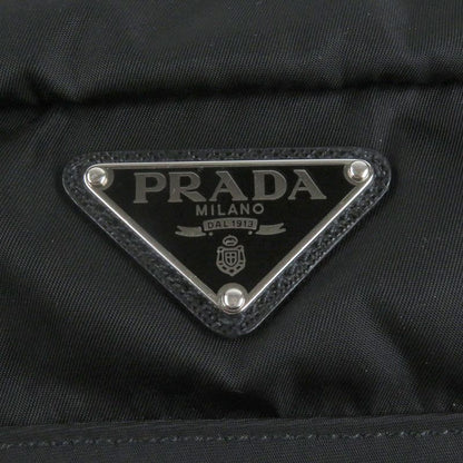 Prada 2vz019 Saffiano Leather Re-nylon Triangle Logo Backpack Sac Daypack Black